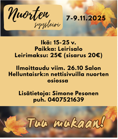 Klikkaa mainosta niin pääset ilmoittautumiseen!